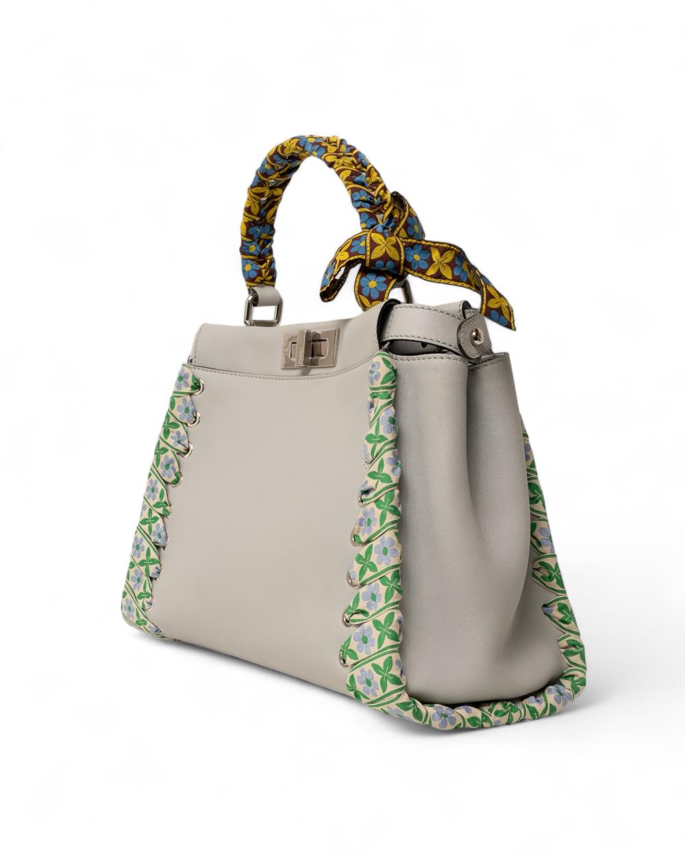Beige Canvas Fendi Peekaboo