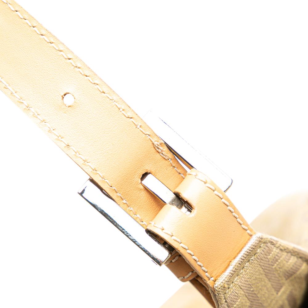Beige Canvas Fendi Shoulder Bag