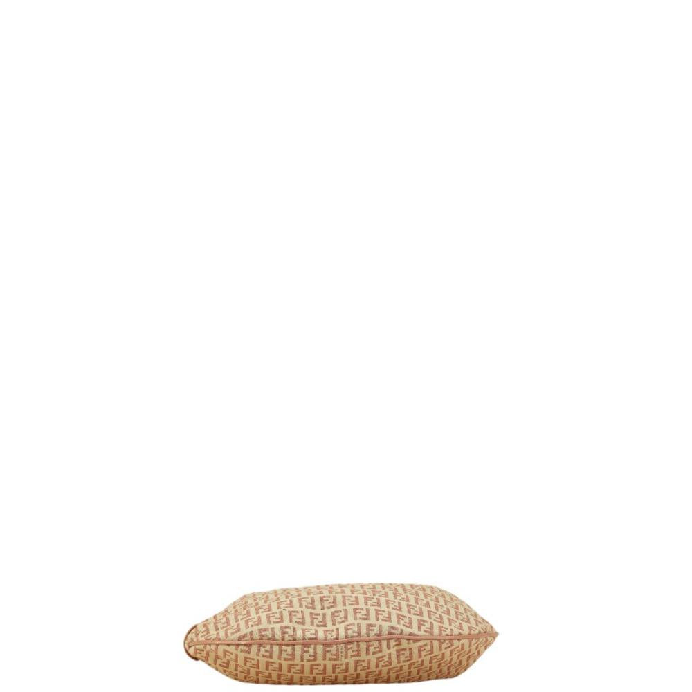 Beige Canvas Fendi Shoulder Bag