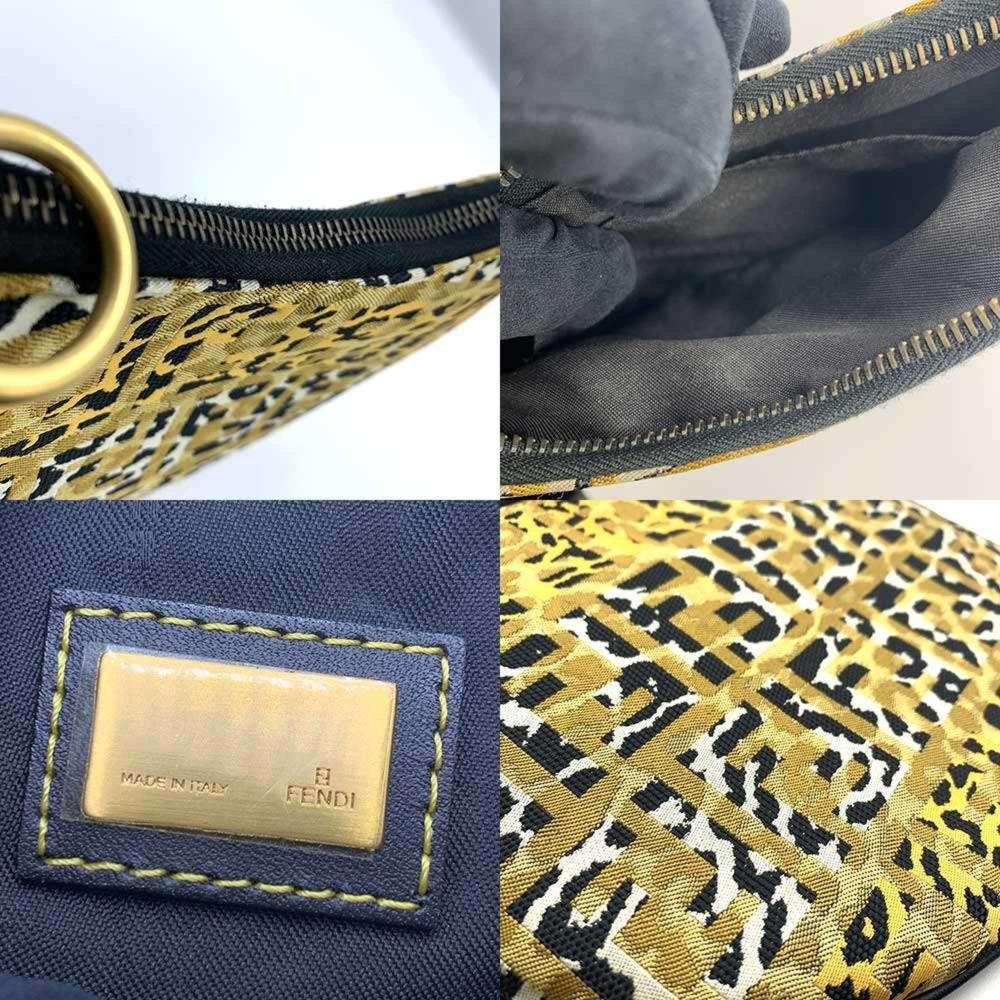 Beige Canvas Fendi Shoulder Bag