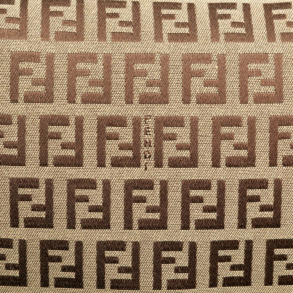 Beige Canvas Fendi Shoulder Bag