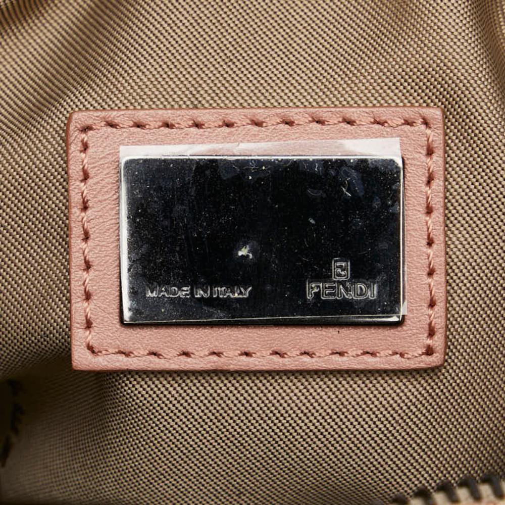 Beige Canvas Fendi Shoulder Bag