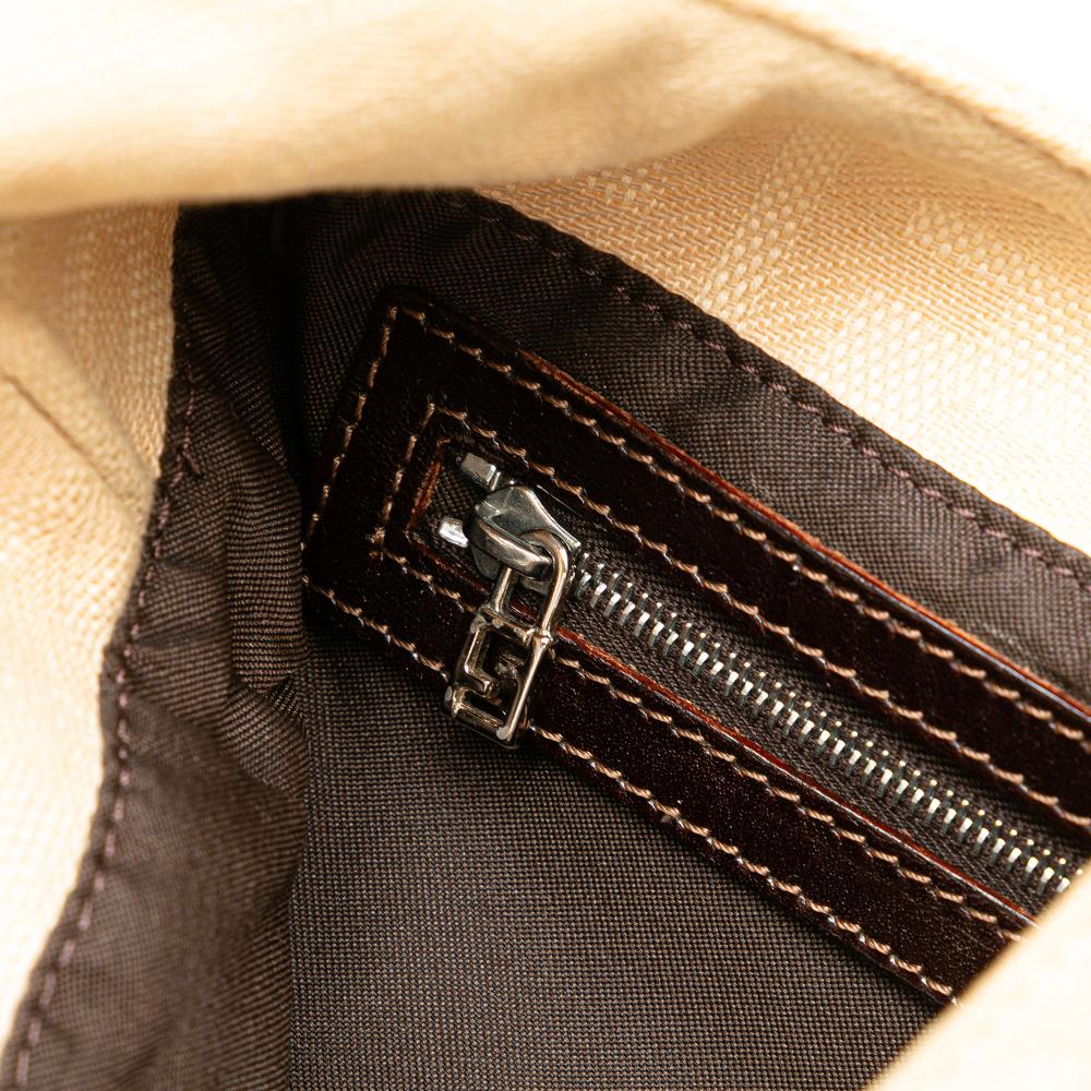 Beige Canvas Fendi Shoulder Bag