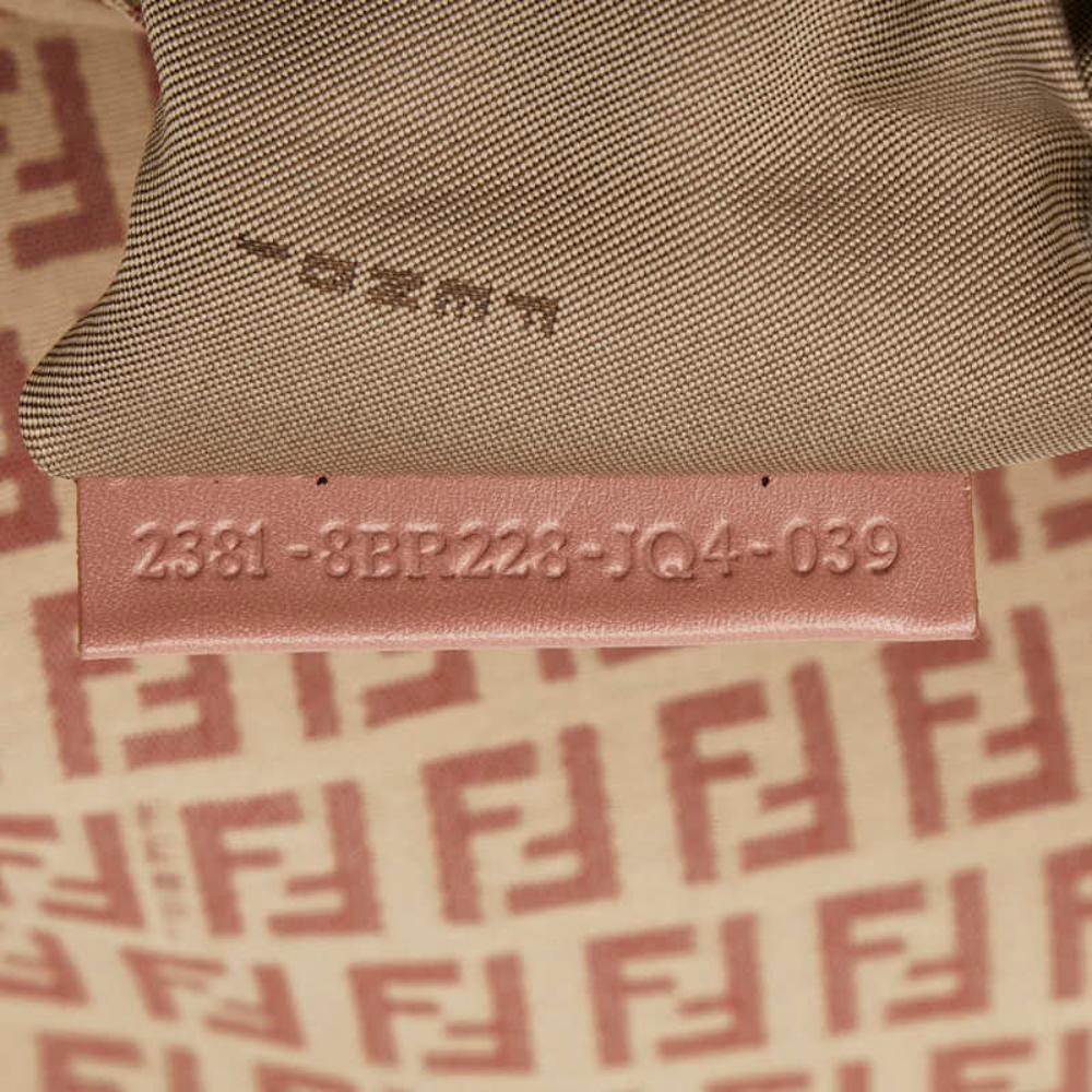 Beige Canvas Fendi Shoulder Bag