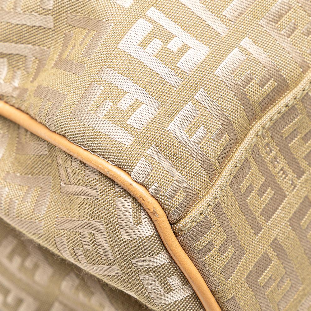Beige Canvas Fendi Shoulder Bag