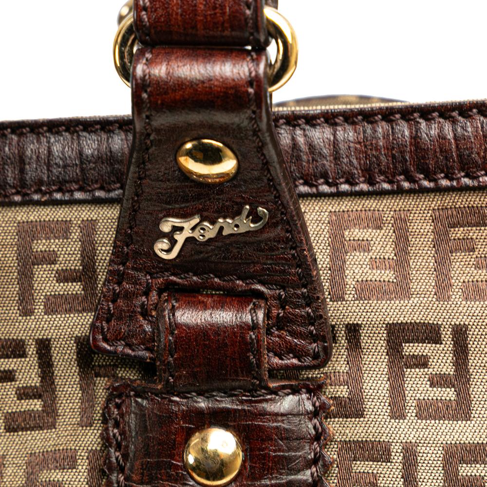 Beige Canvas Fendi Tote
