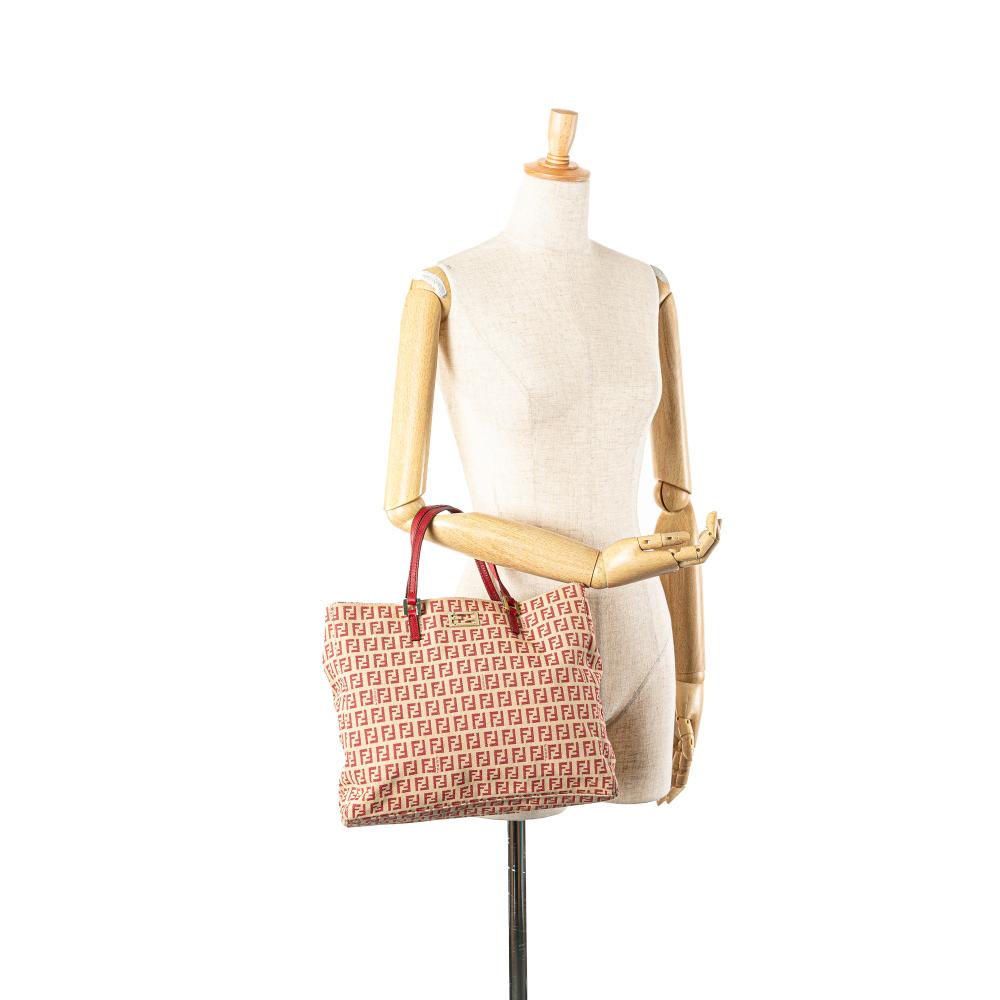 Beige Canvas Fendi Tote
