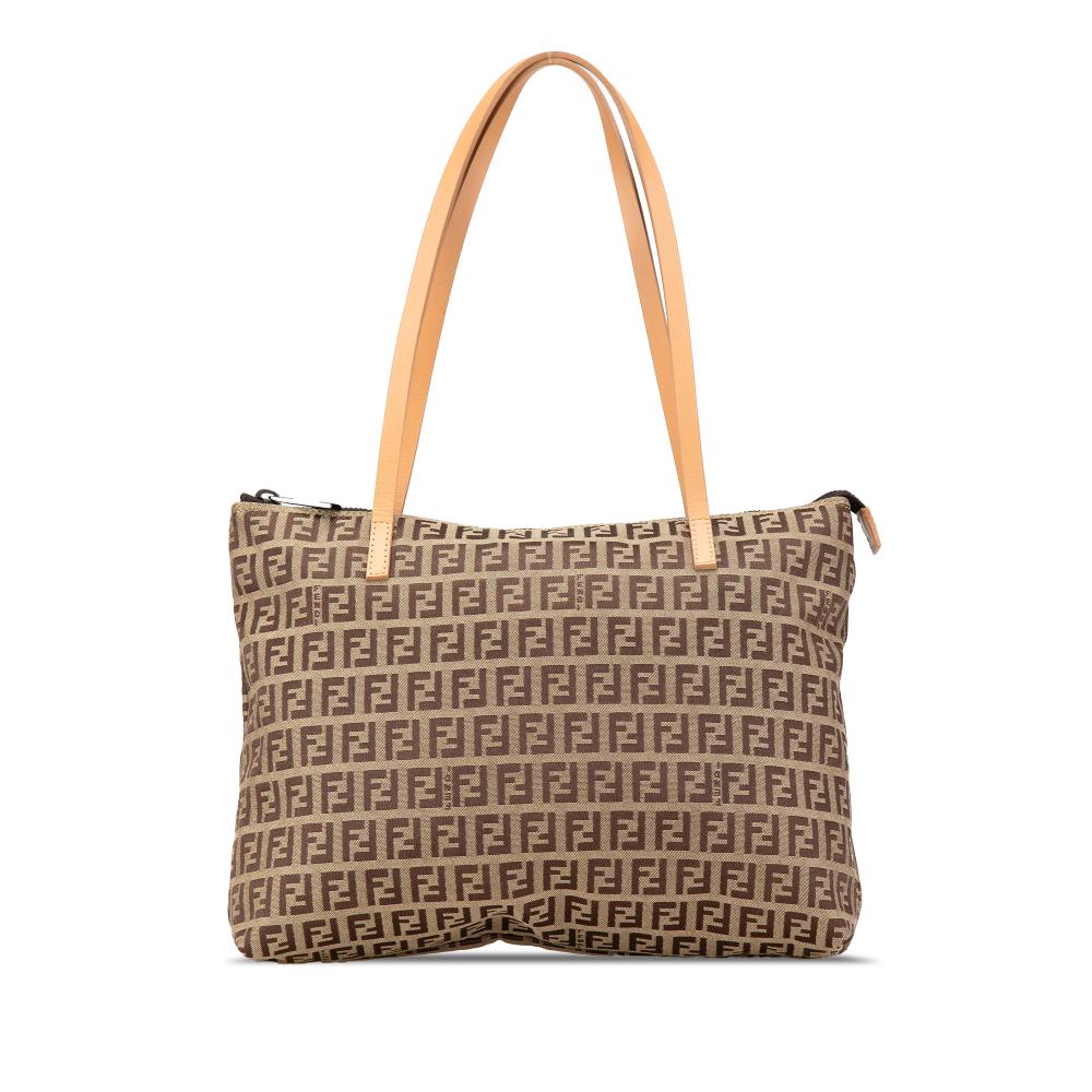 Beige Canvas Fendi Tote