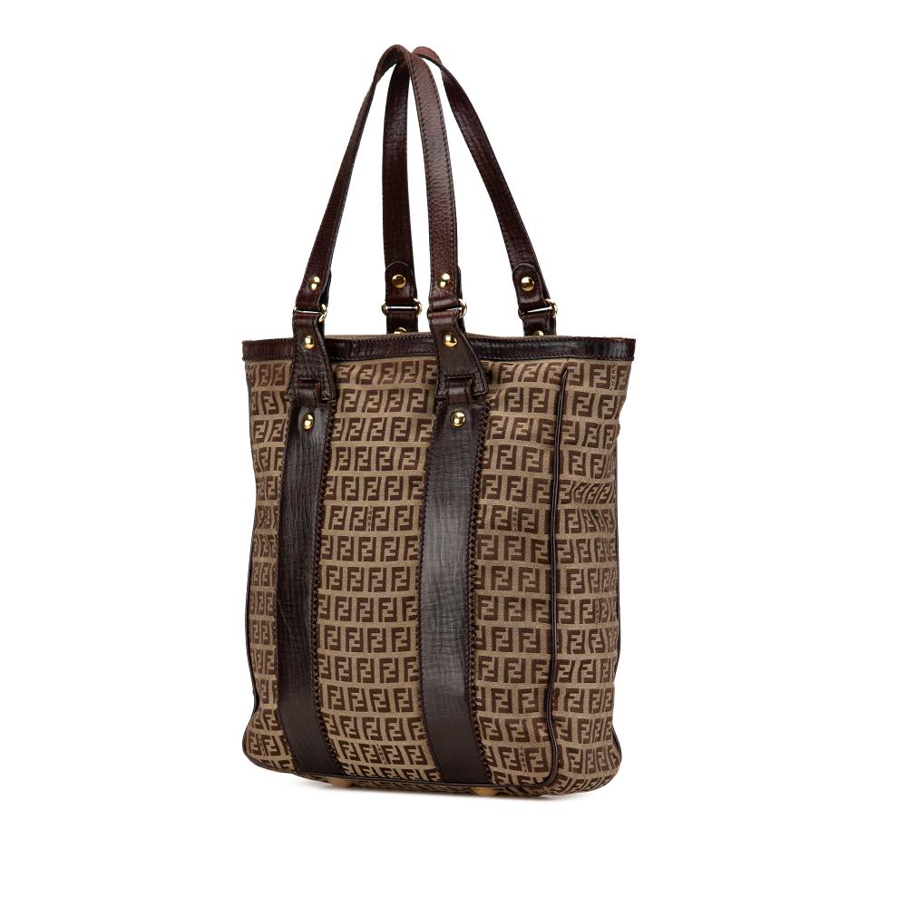 Beige Canvas Fendi Tote