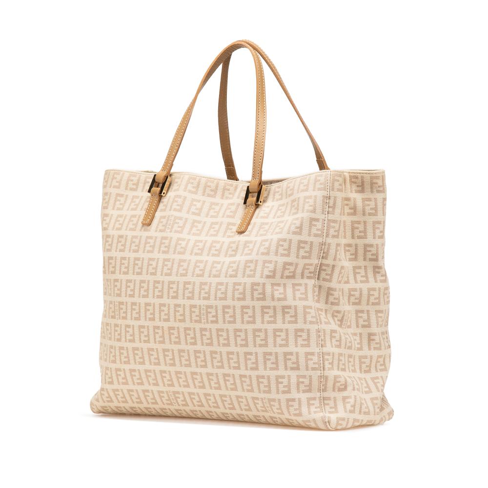 Beige Canvas Fendi Tote