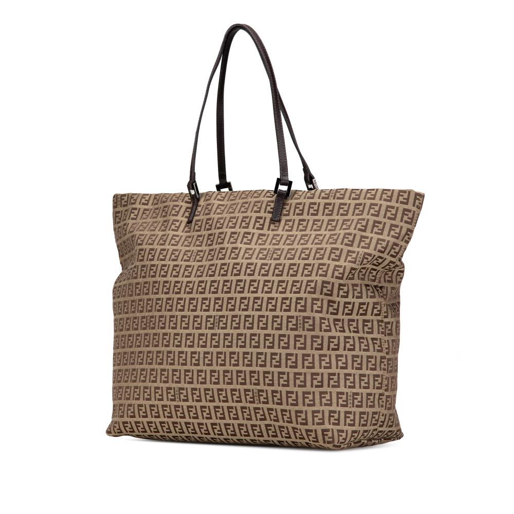 Beige Canvas Fendi Tote