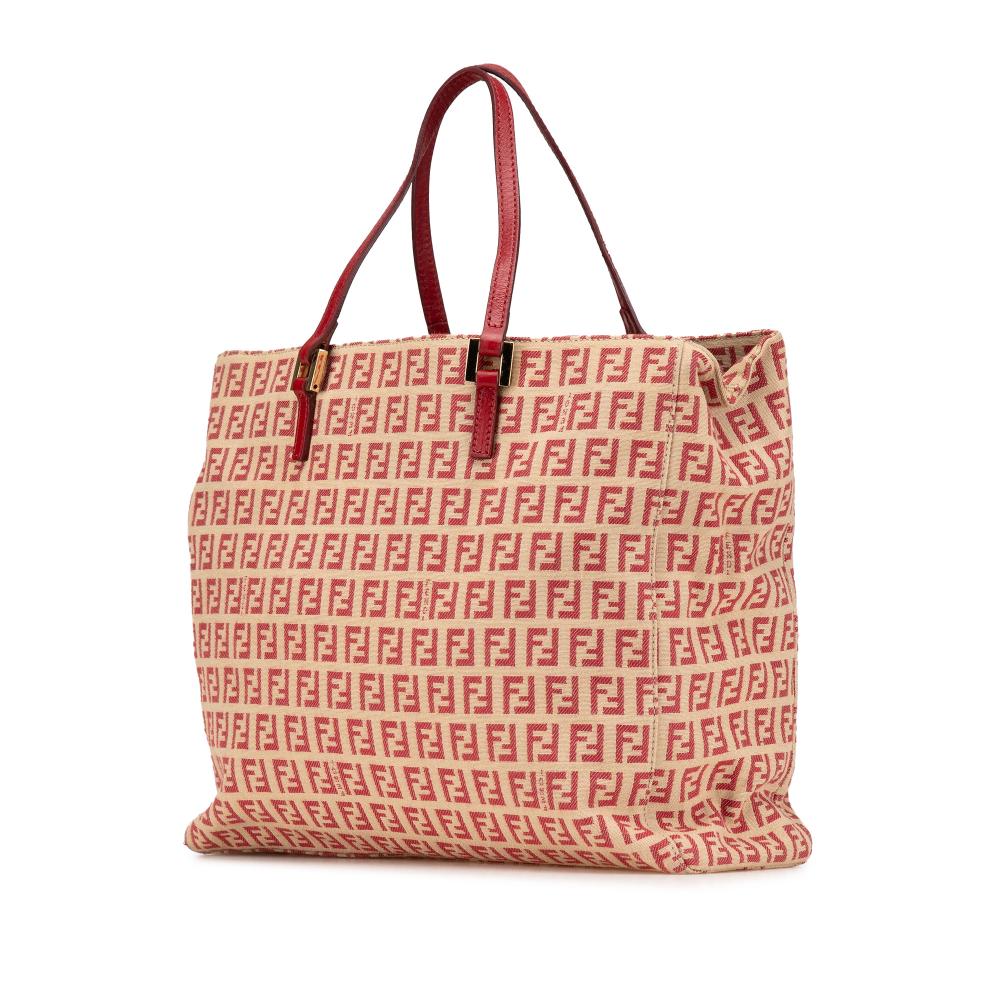 Beige Canvas Fendi Tote