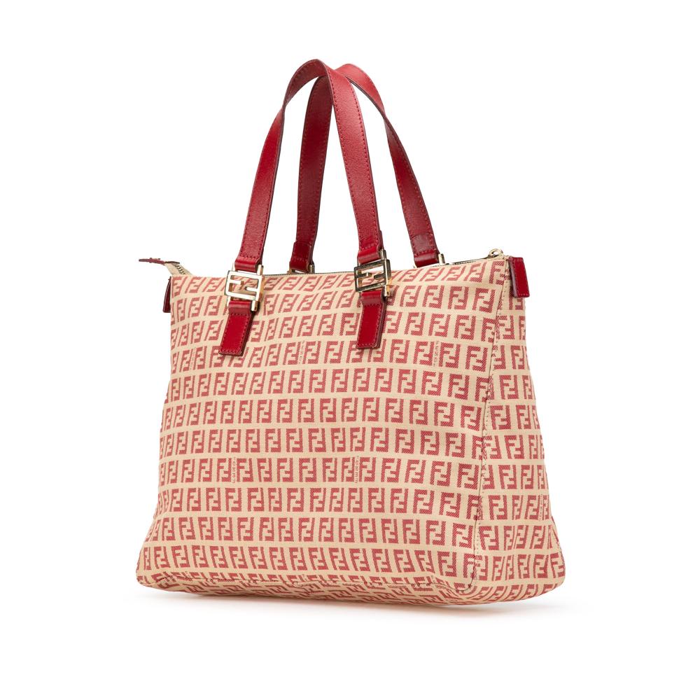 Beige Canvas Fendi Tote