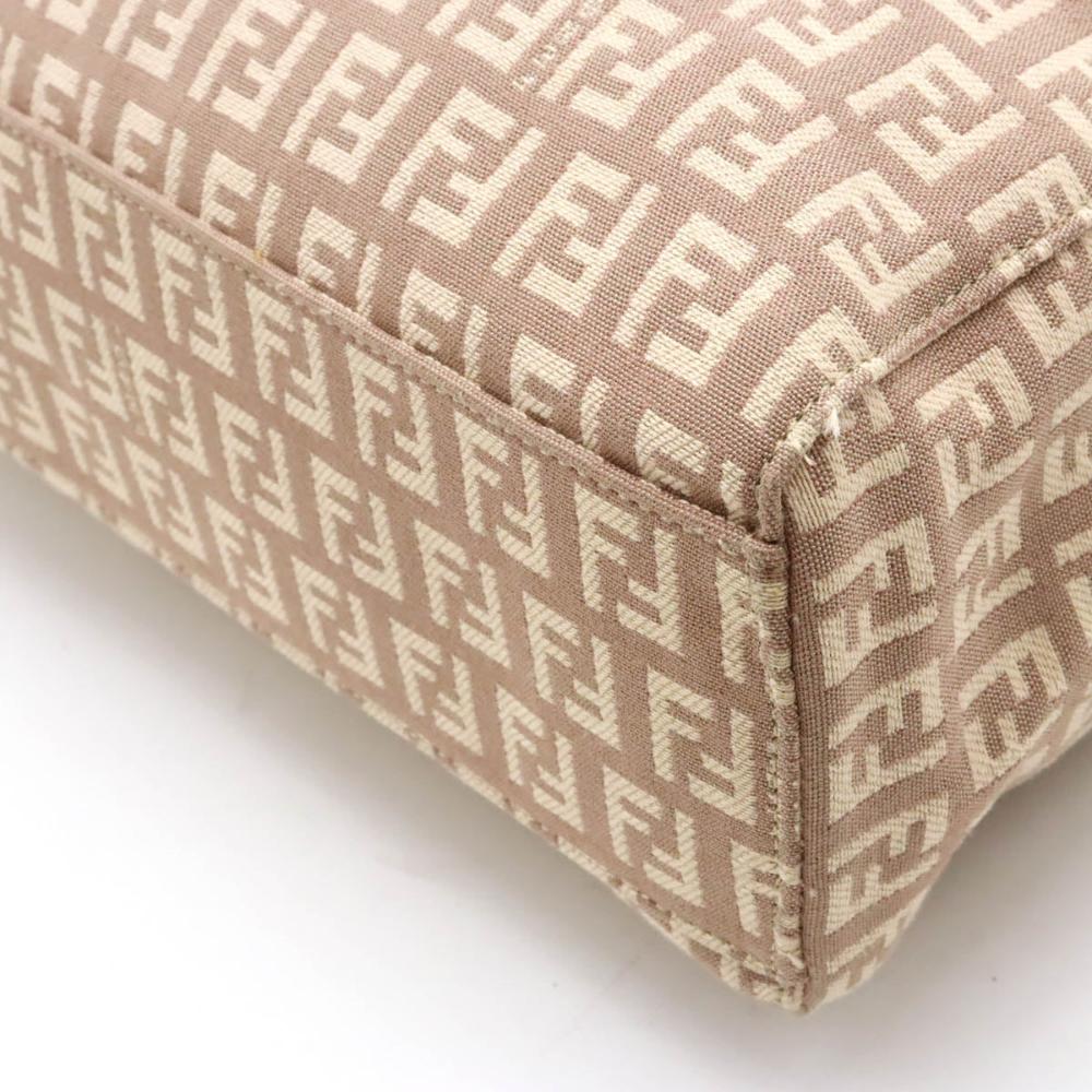 Beige Canvas Fendi Tote