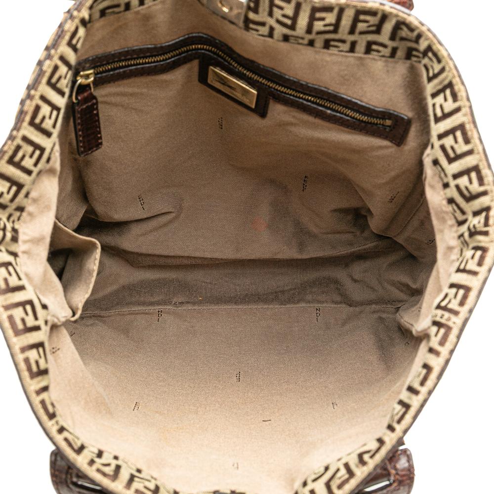 Beige Canvas Fendi Tote