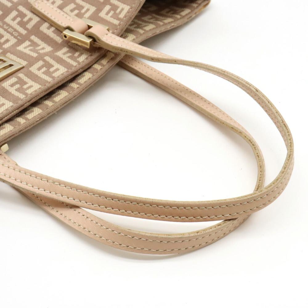Beige Canvas Fendi Tote