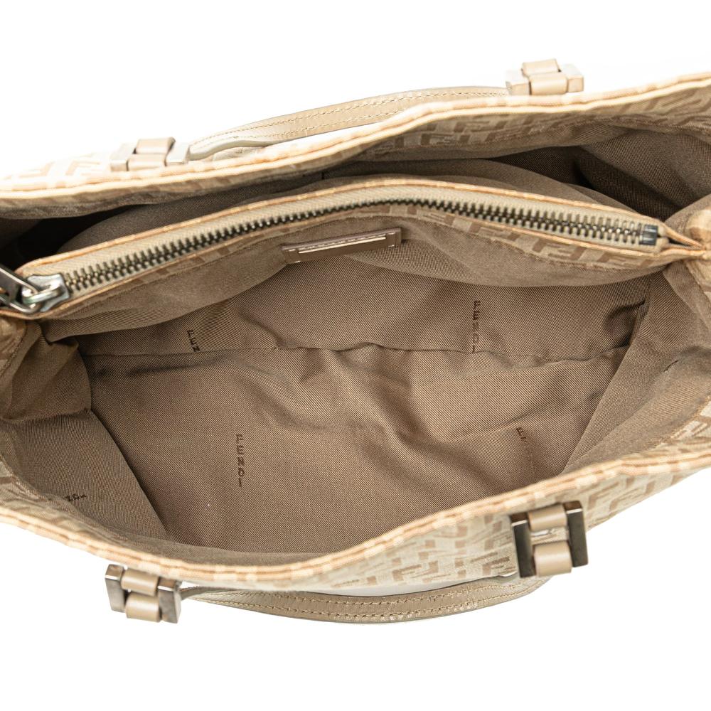 Beige Canvas Fendi Tote