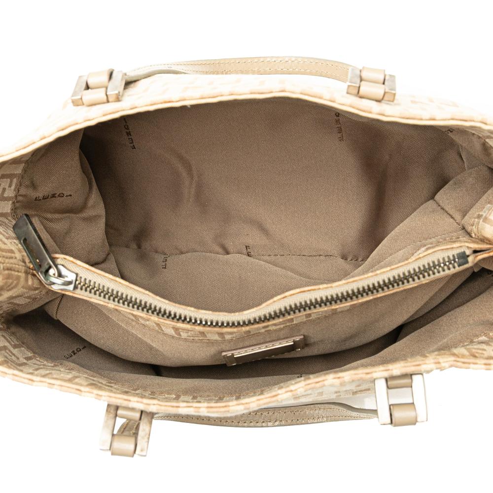Beige Canvas Fendi Tote