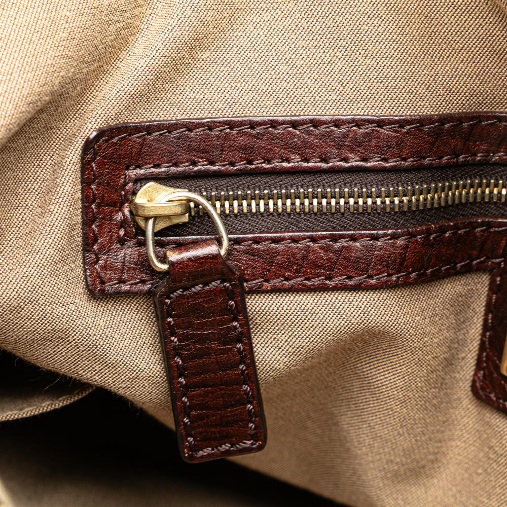 Beige Canvas Fendi Tote
