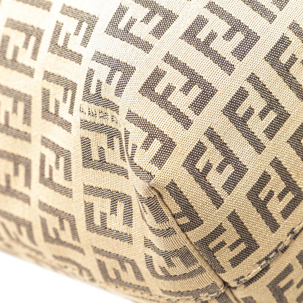 Beige Canvas Fendi Tote