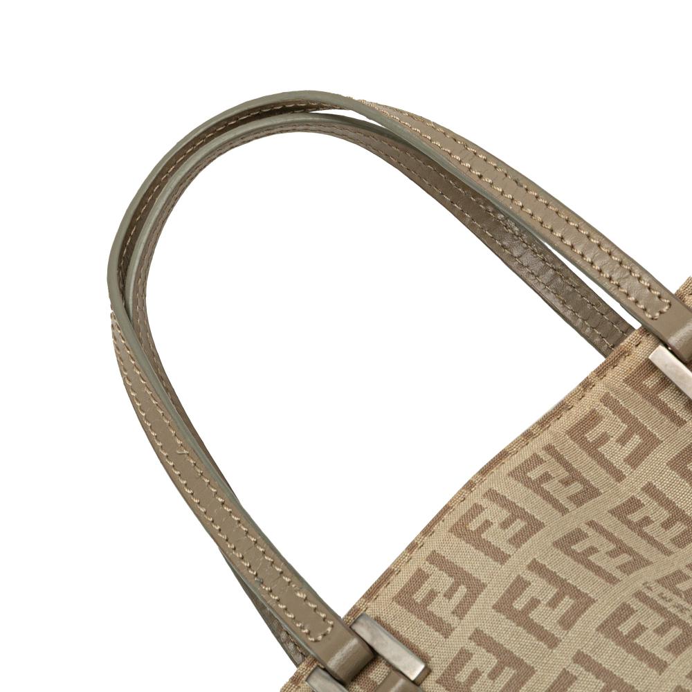 Beige Canvas Fendi Tote