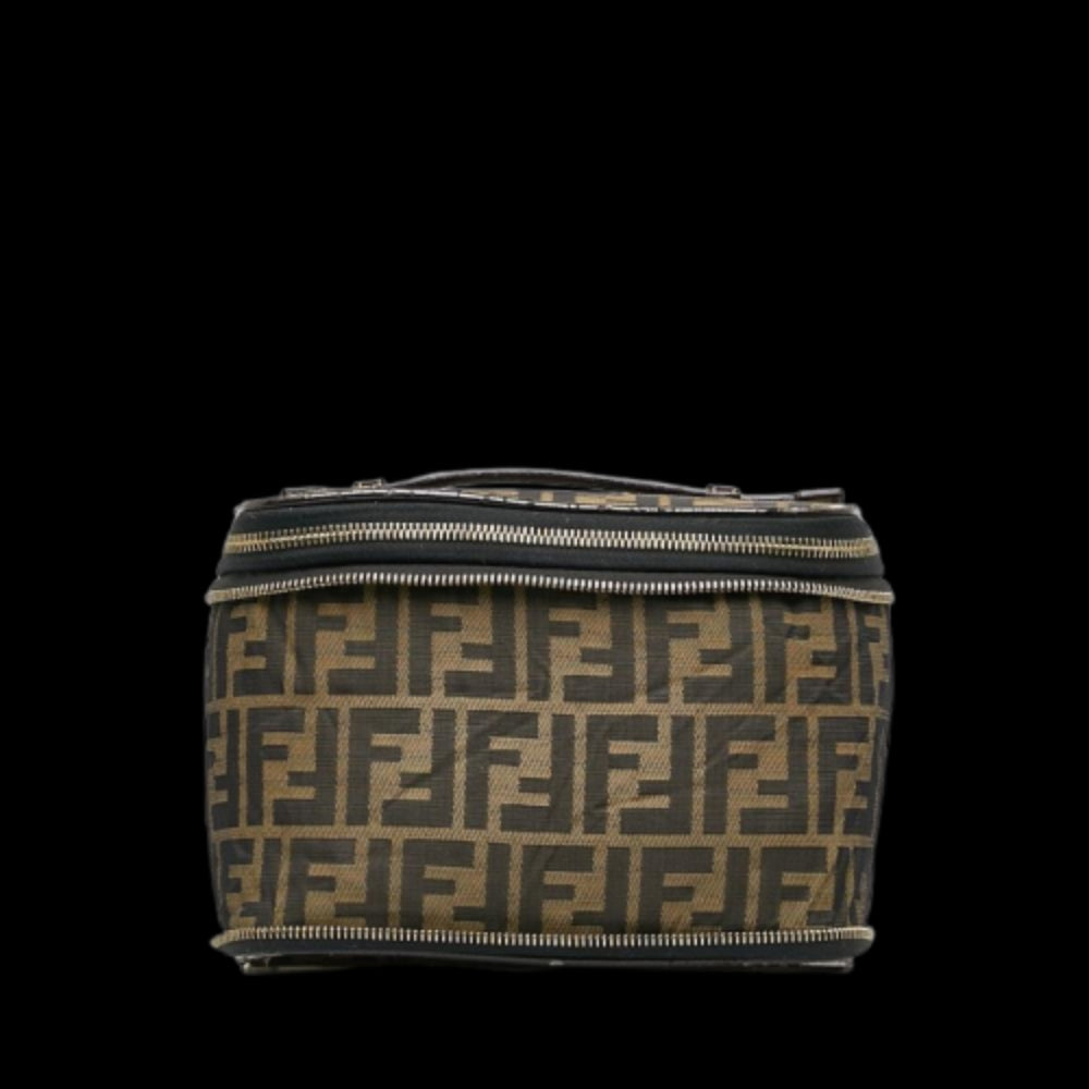 Beige Canvas Fendi Vanity Bag