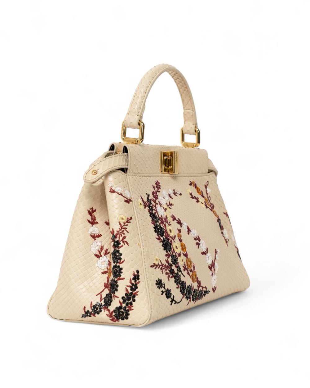 Beige Fabric Fendi Peekaboo