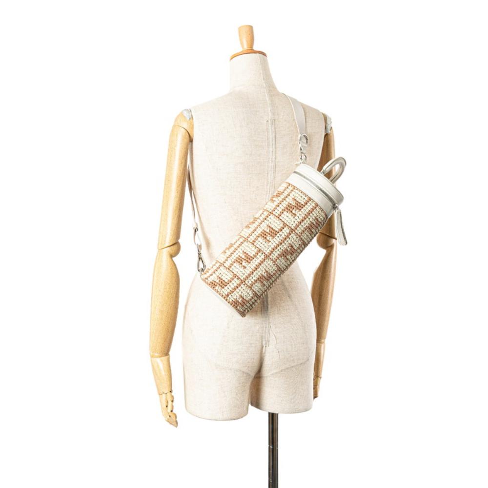 Beige Fabric Fendi Shoulder Bag