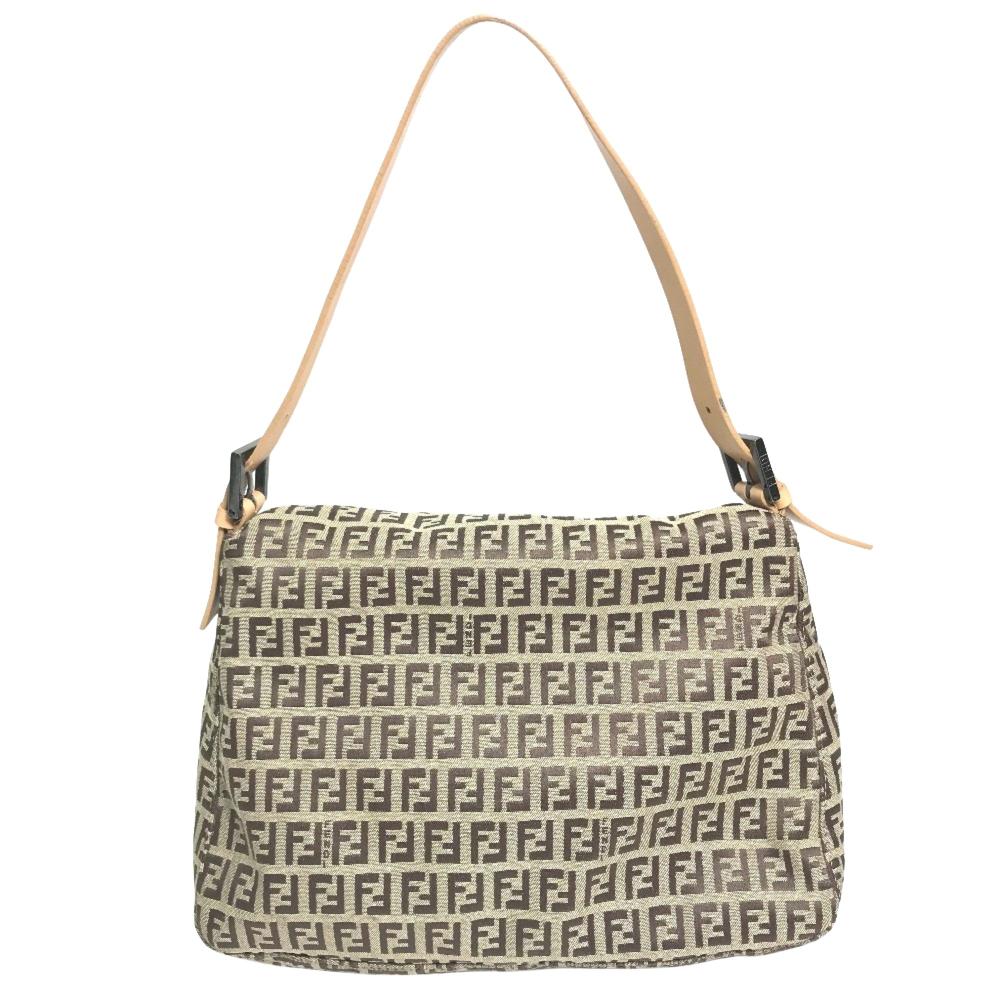 Beige Fabric Fendi Shoulder Bag