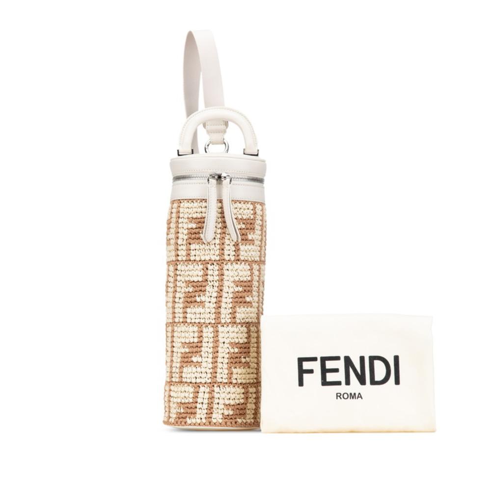 Beige Fabric Fendi Shoulder Bag