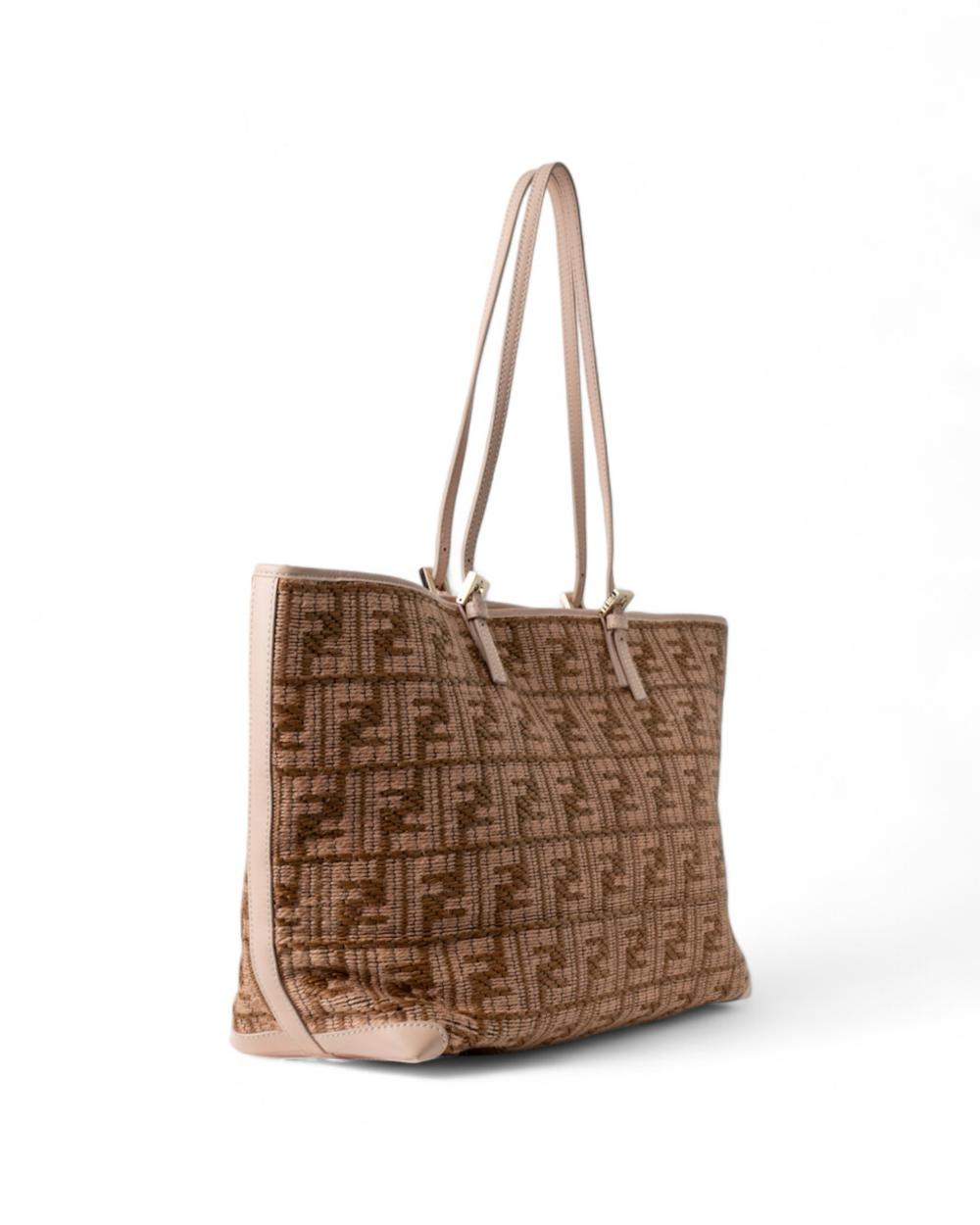 Beige Fabric Fendi Tote