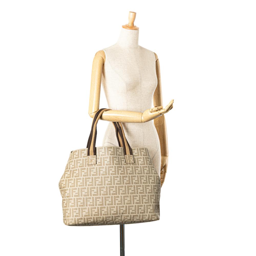 Beige Fabric Fendi Tote