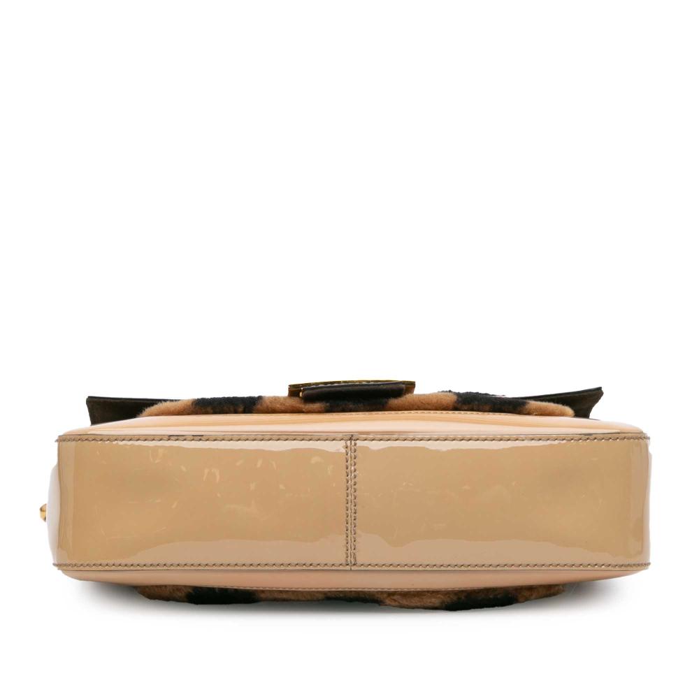 Beige Fur Fendi Baguette