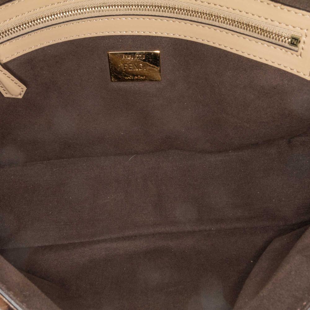 Beige Fur Fendi Baguette