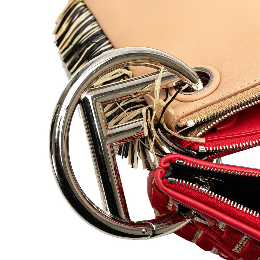 Beige Leather Fendi Clutch