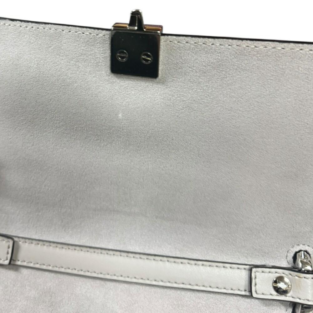 Beige Leather Fendi Shoulder Bag