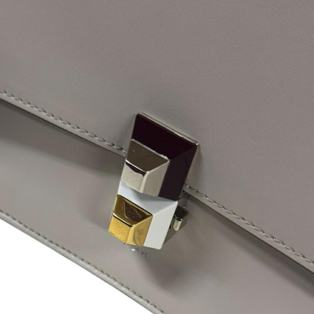 Beige Leather Fendi Shoulder Bag