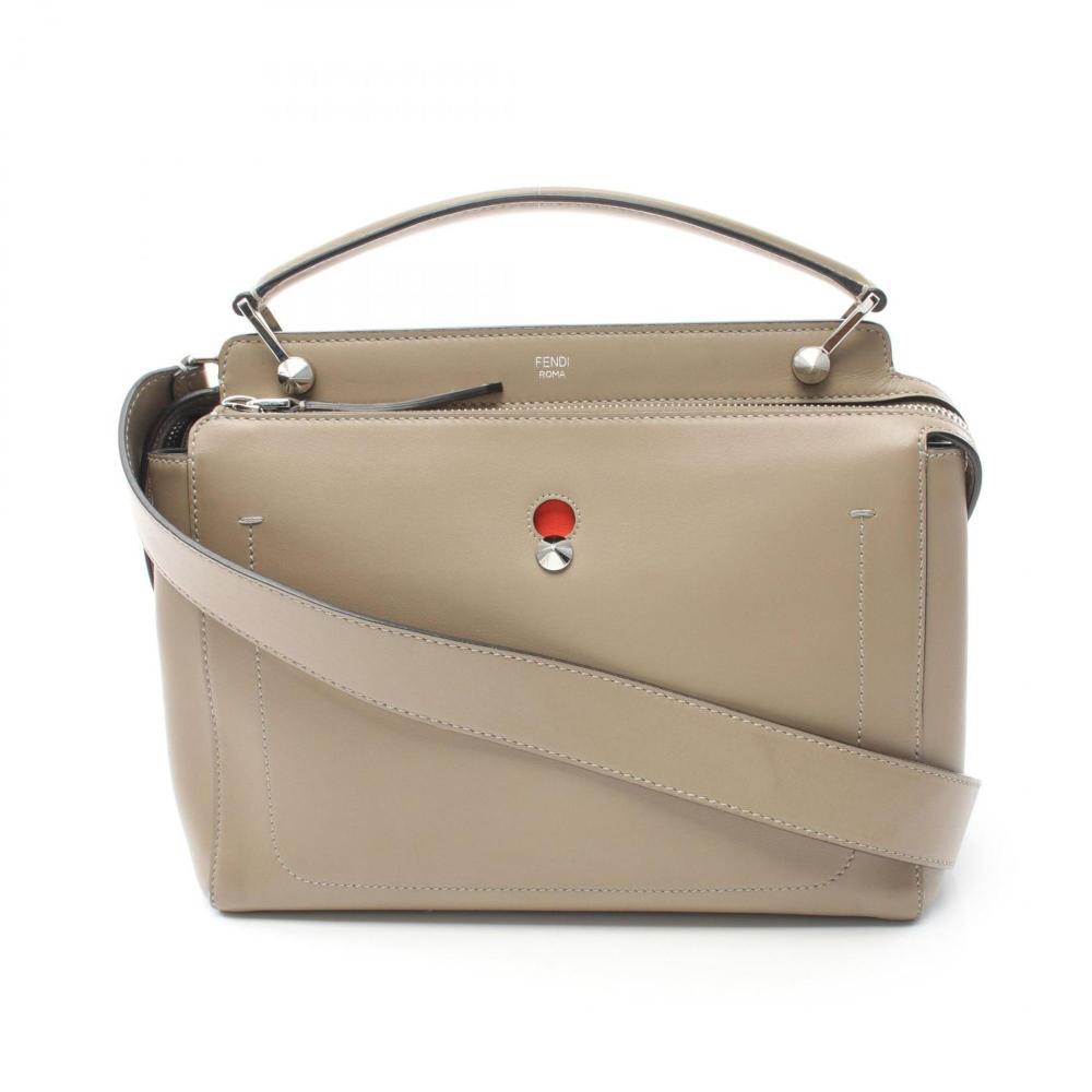 Beige Leather Fendi Handbag