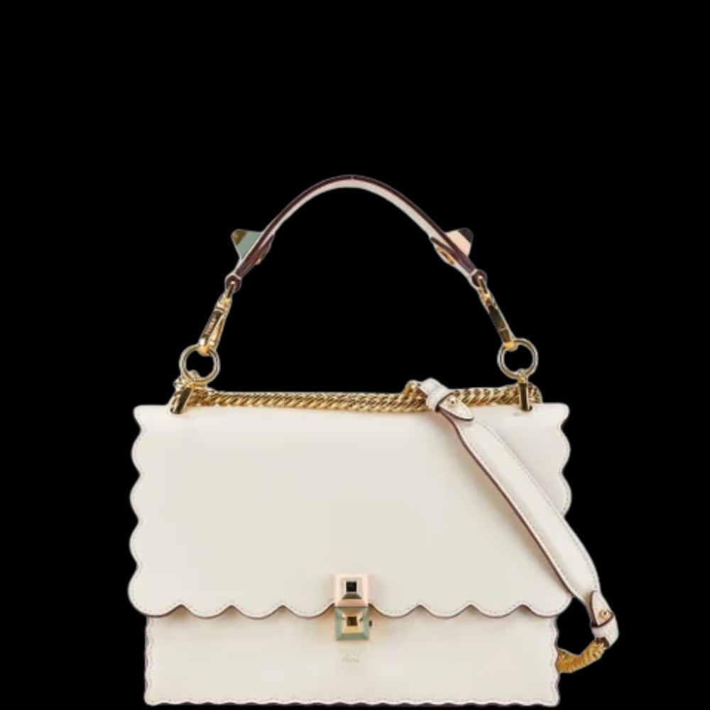 Beige Leather Fendi Handbag