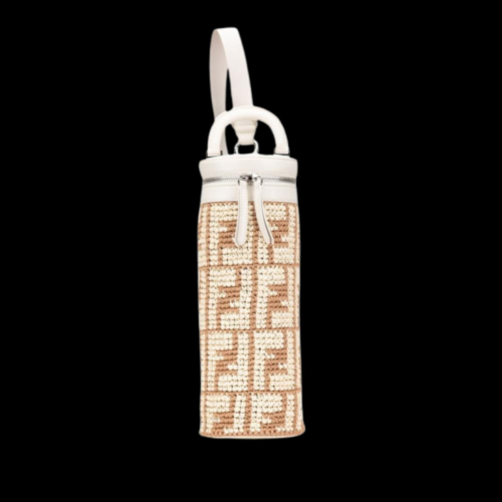 Beige Leather Fendi Shoulder Bag