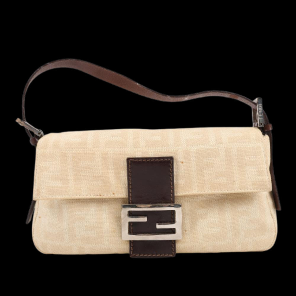 Beige Leather Fendi Baguette
