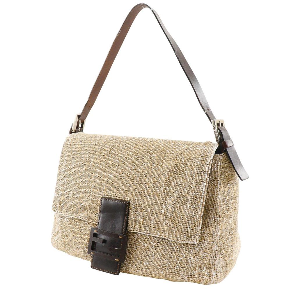 Beige Leather Fendi Baguette
