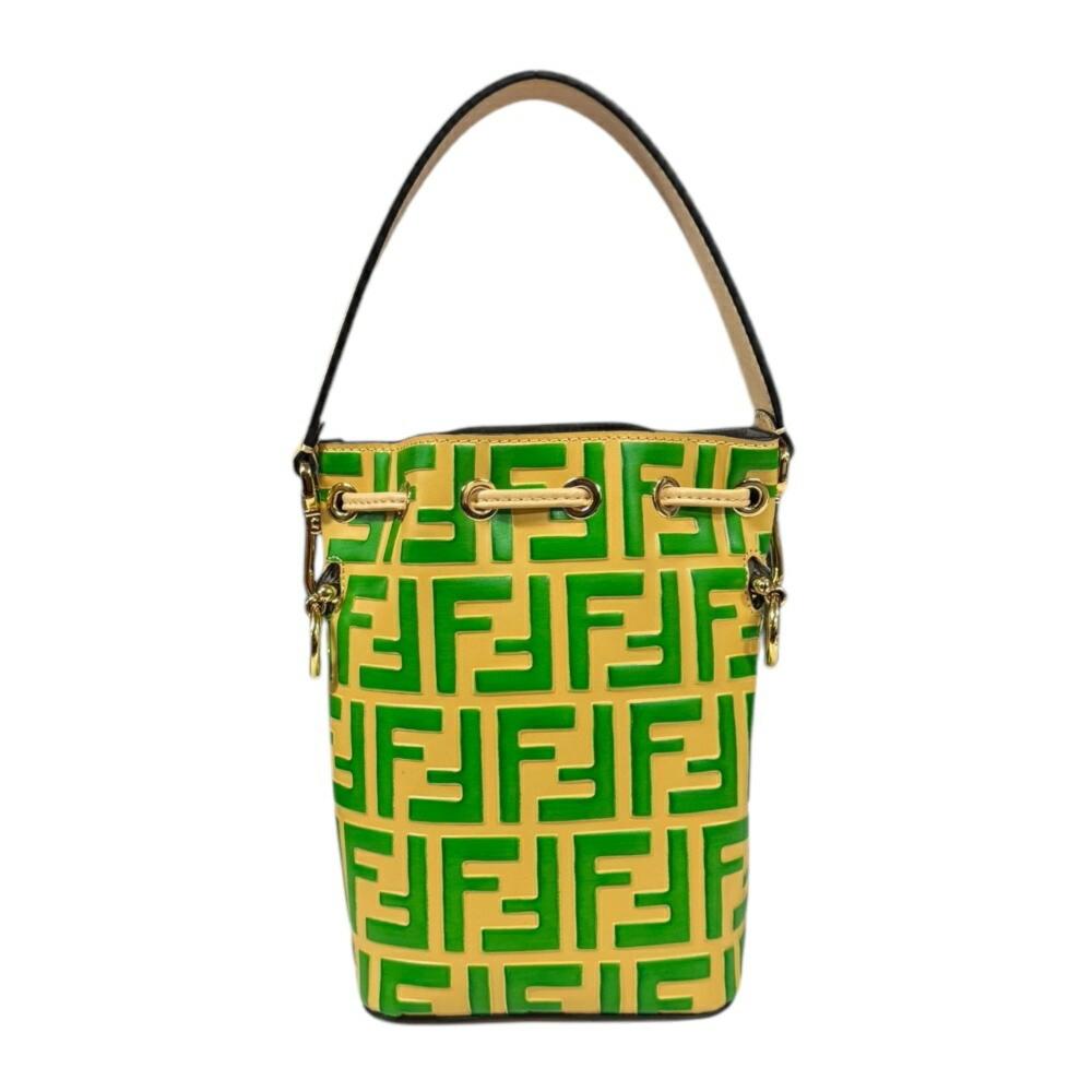 Beige Leather Fendi Shoulder Bag