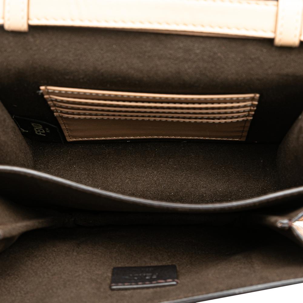 Beige Leather Fendi Crossbody Bag