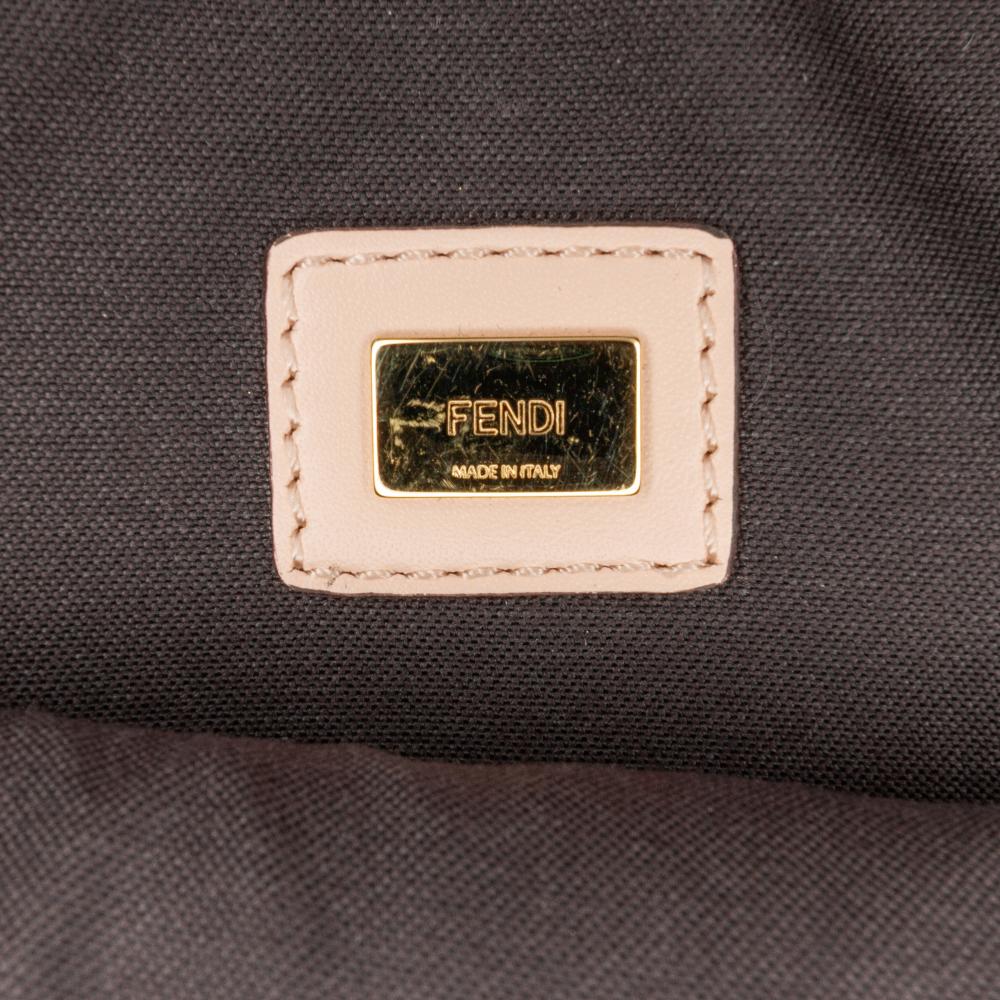 Beige Leather Fendi Clutch