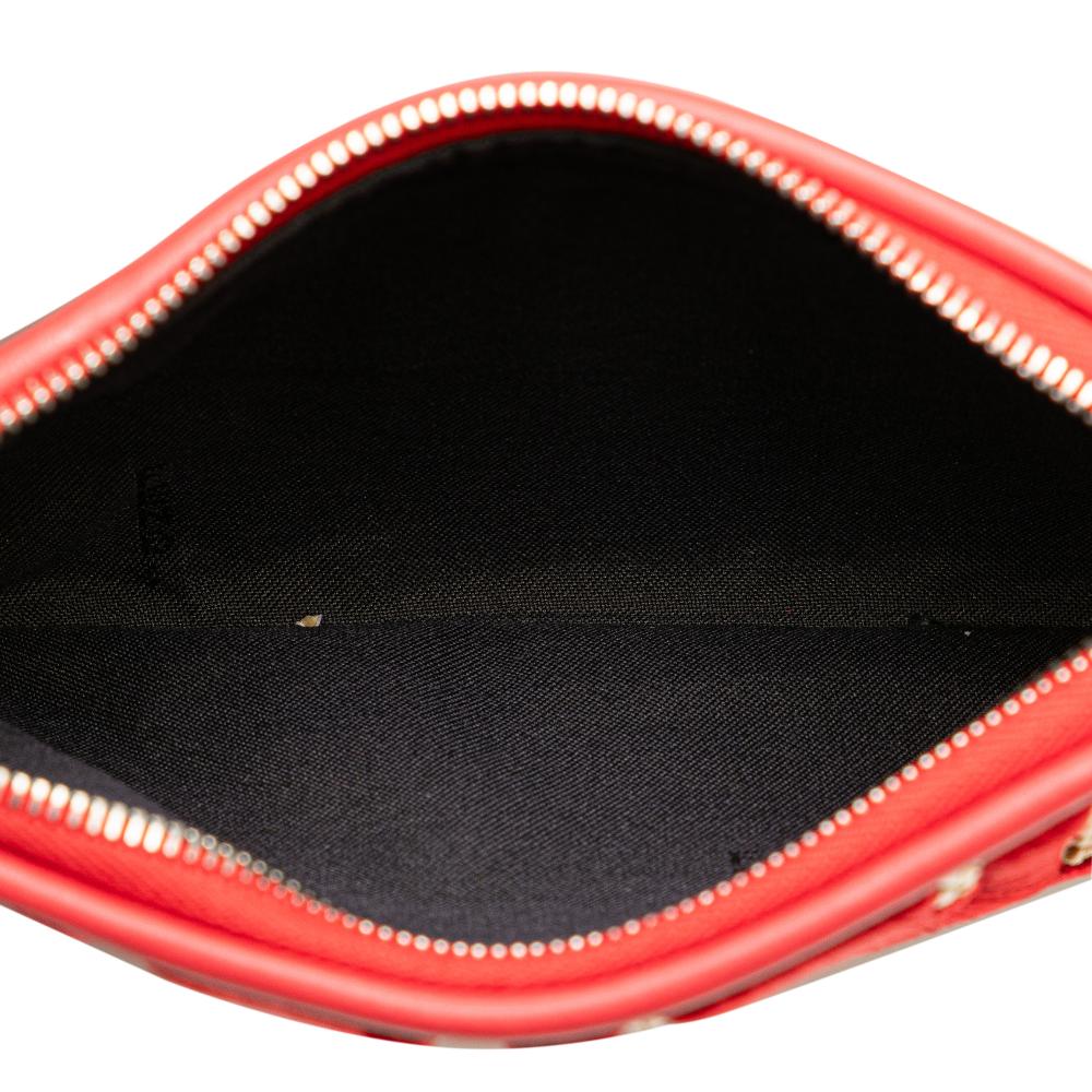 Beige Leather Fendi Clutch