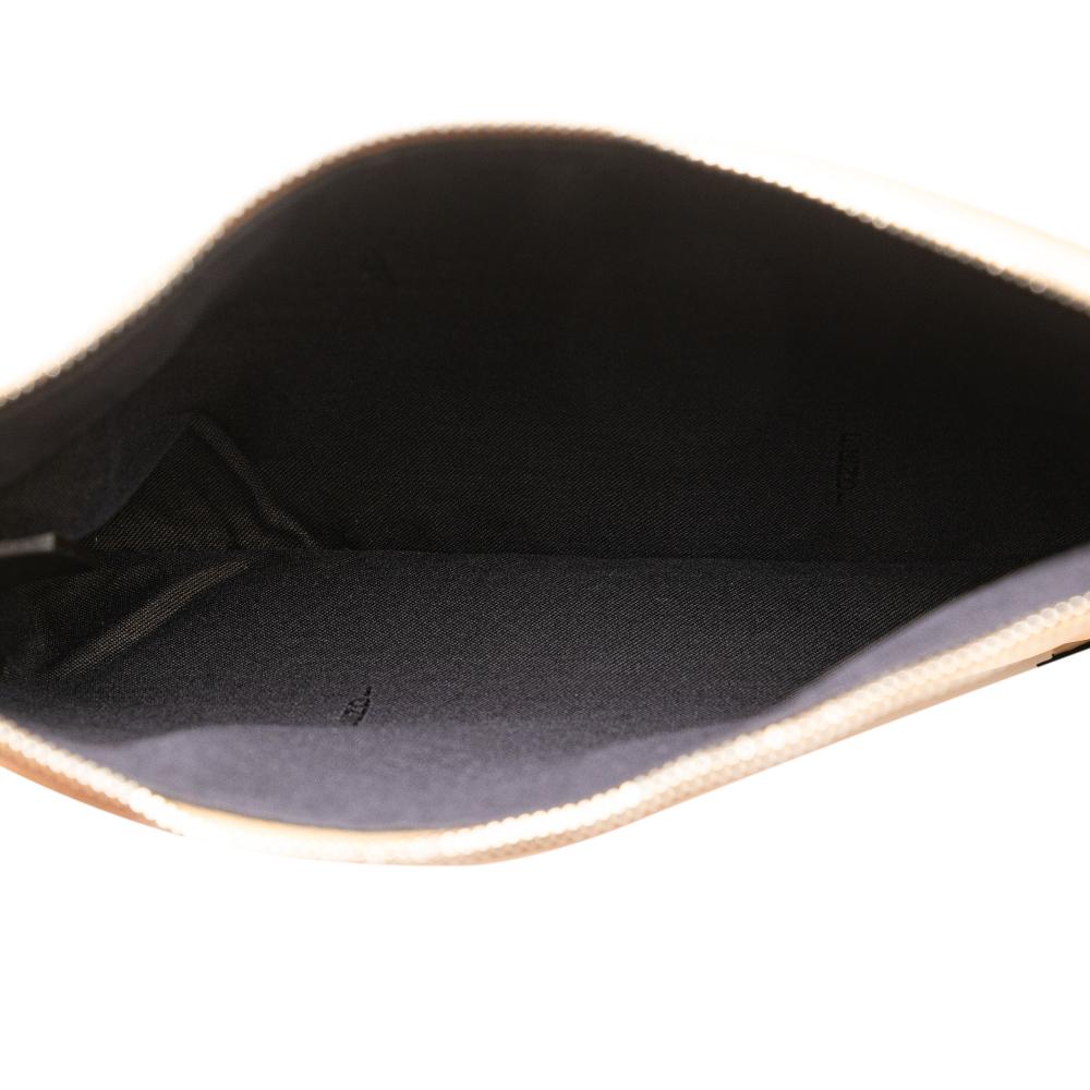Beige Leather Fendi Clutch