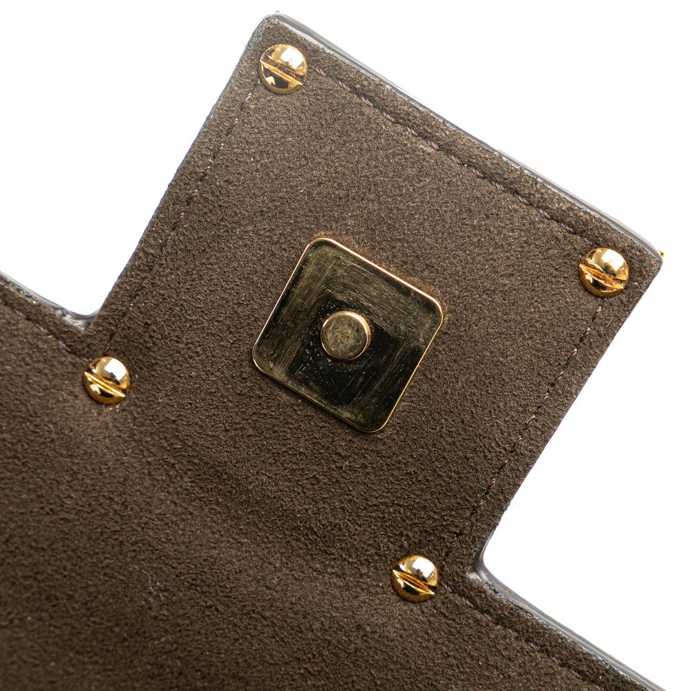 Beige Leather Fendi Crossbody Bag