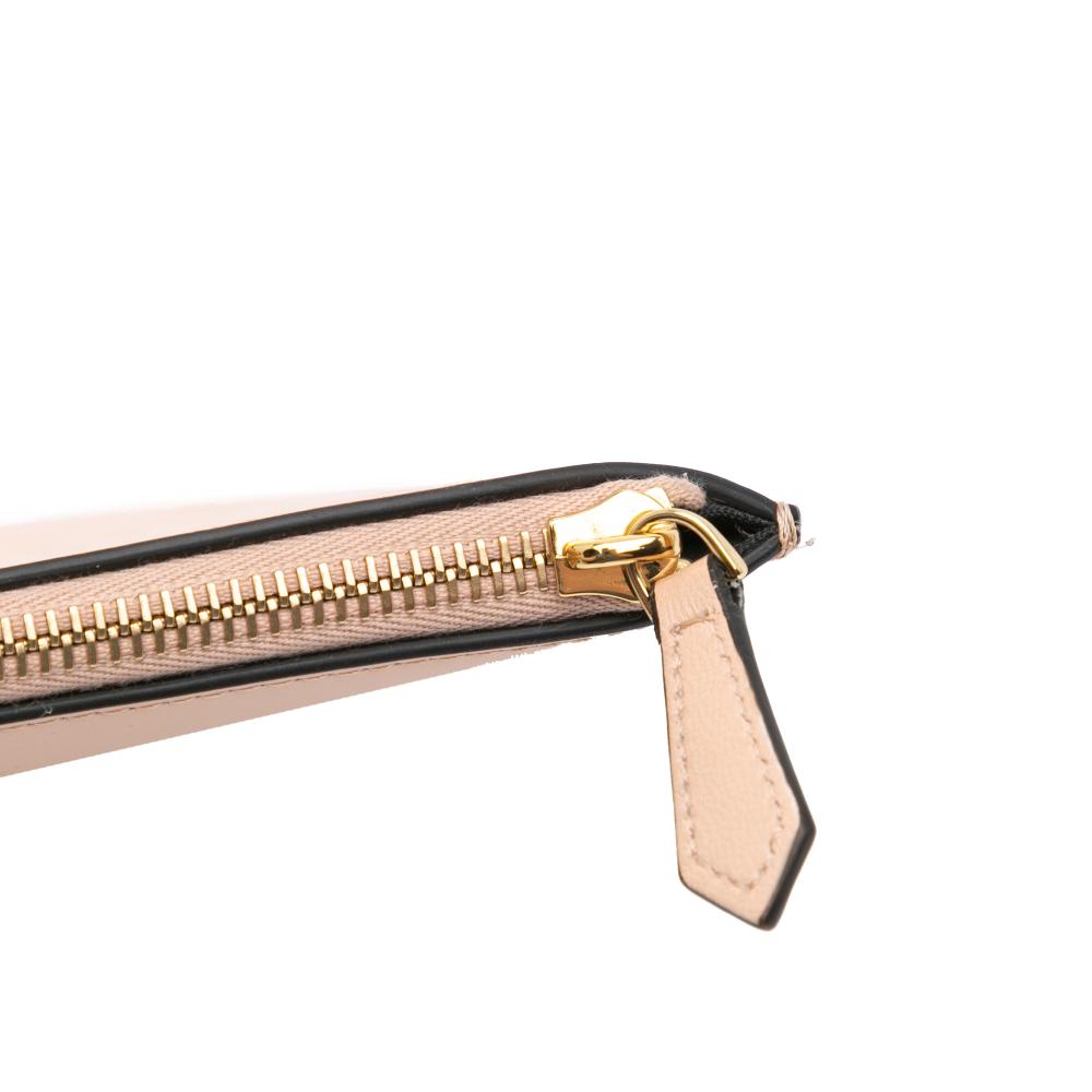 Beige Leather Fendi Clutch
