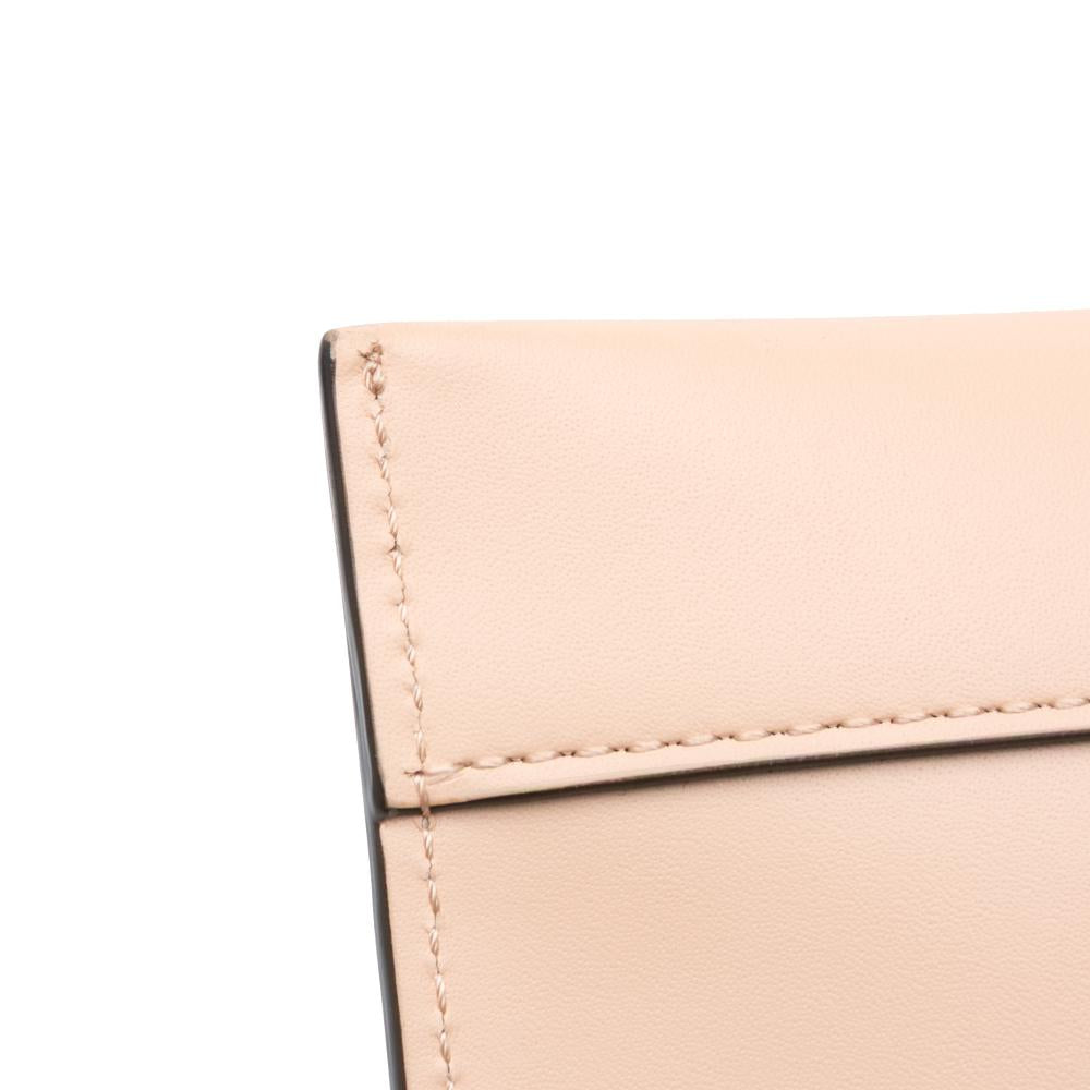 Beige Leather Fendi Clutch
